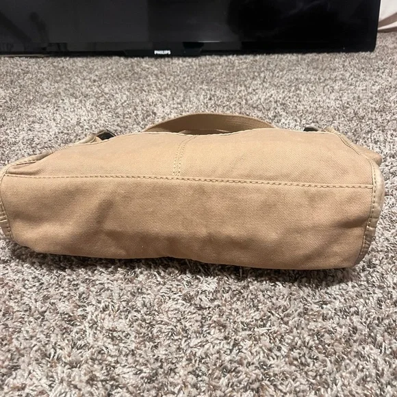 Fossil 1954 Long Live Vintage Crossbody Canvas & Leather Messenger Bag, Charm - Picture 7 of 8